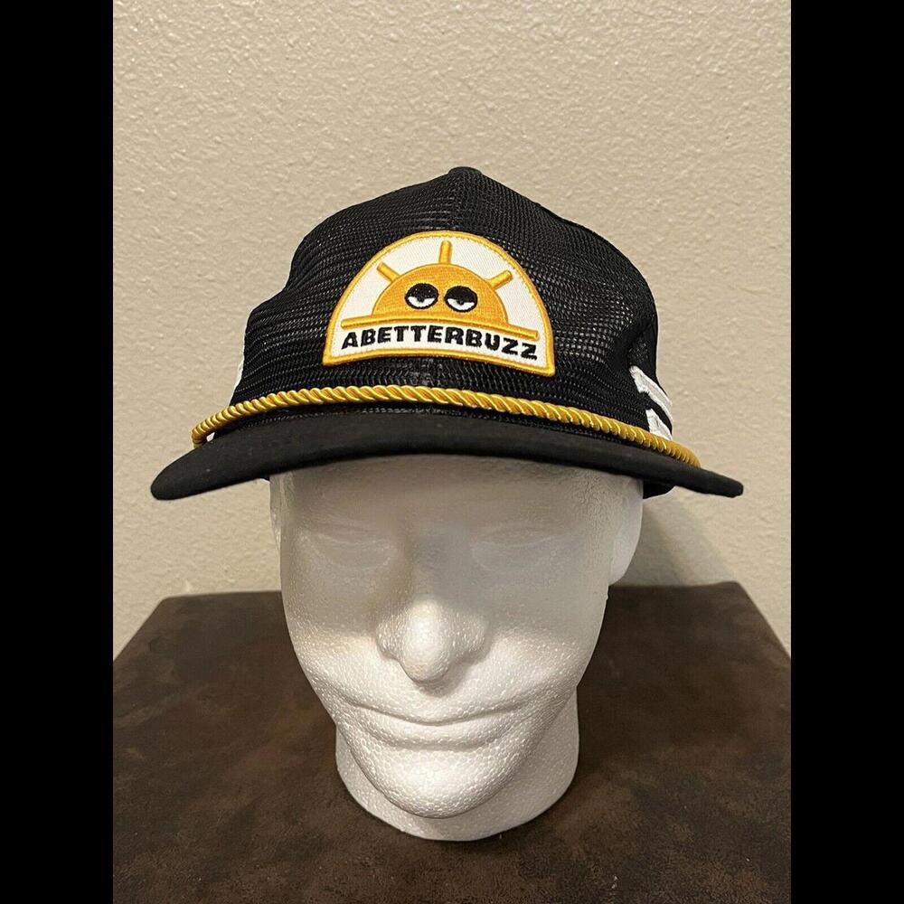 Vintage Trucker Hat “A Better Buzz” Cap Snap-back Mesh Funny Saying Drinking Cap
